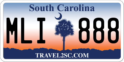 SC license plate MLI888