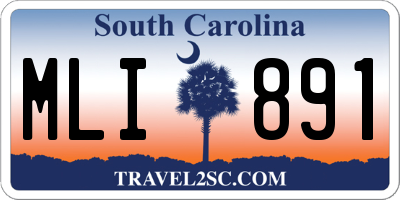 SC license plate MLI891