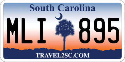 SC license plate MLI895