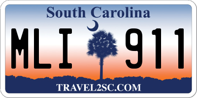 SC license plate MLI911