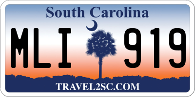SC license plate MLI919