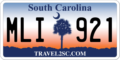 SC license plate MLI921