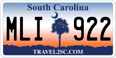 SC license plate MLI922
