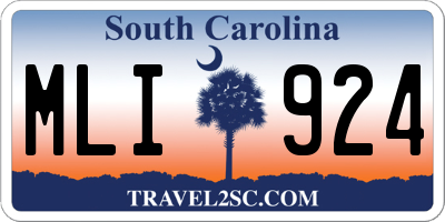 SC license plate MLI924