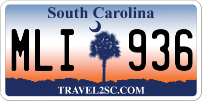 SC license plate MLI936