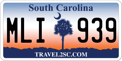 SC license plate MLI939