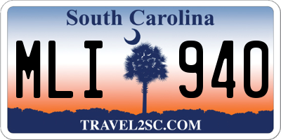 SC license plate MLI940