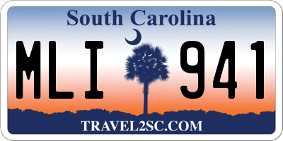 SC license plate MLI941