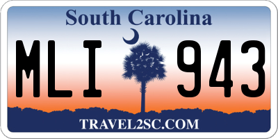 SC license plate MLI943