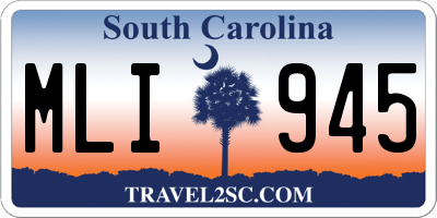 SC license plate MLI945