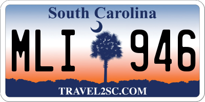 SC license plate MLI946