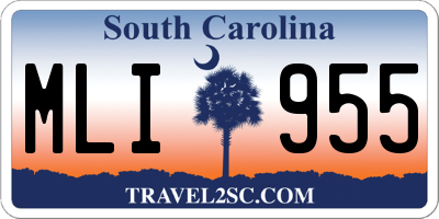 SC license plate MLI955