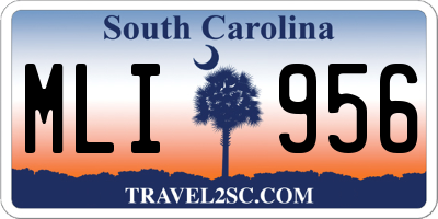 SC license plate MLI956