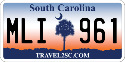 SC license plate MLI961