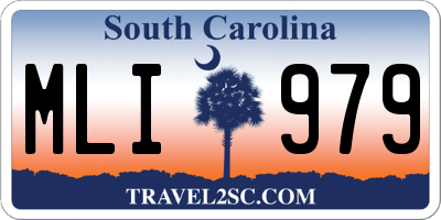 SC license plate MLI979