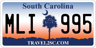 SC license plate MLI995