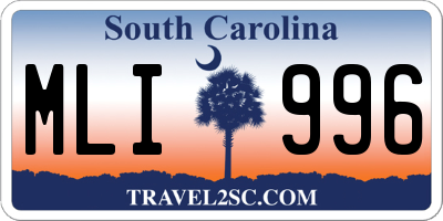 SC license plate MLI996