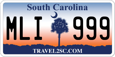 SC license plate MLI999