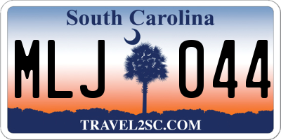 SC license plate MLJ044