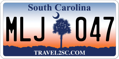 SC license plate MLJ047
