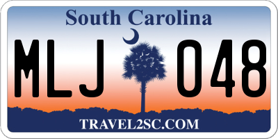 SC license plate MLJ048