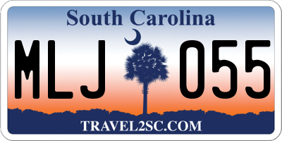 SC license plate MLJ055