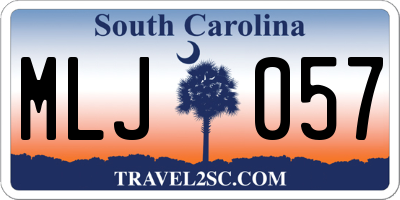 SC license plate MLJ057