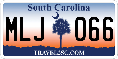 SC license plate MLJ066