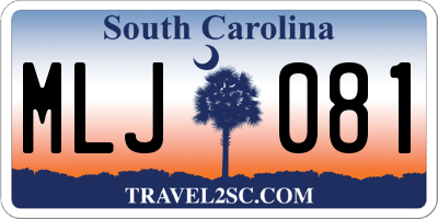 SC license plate MLJ081