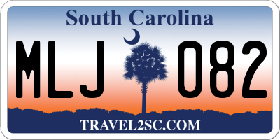 SC license plate MLJ082