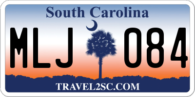 SC license plate MLJ084