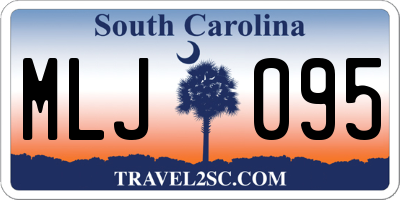 SC license plate MLJ095