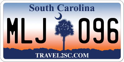 SC license plate MLJ096