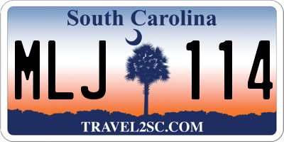 SC license plate MLJ114