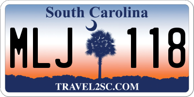 SC license plate MLJ118