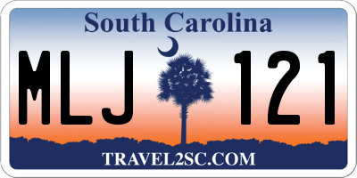 SC license plate MLJ121