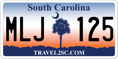 SC license plate MLJ125