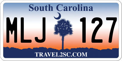 SC license plate MLJ127