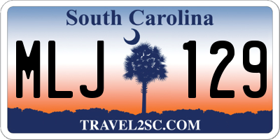 SC license plate MLJ129