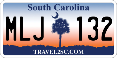 SC license plate MLJ132