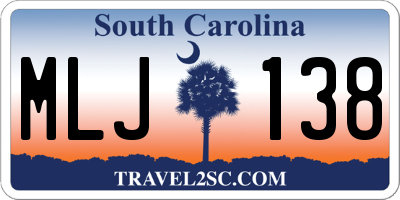 SC license plate MLJ138