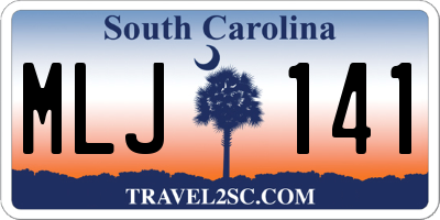 SC license plate MLJ141