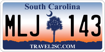 SC license plate MLJ143