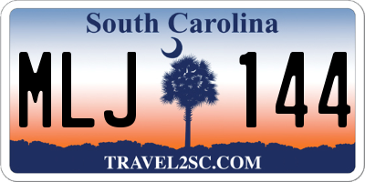 SC license plate MLJ144
