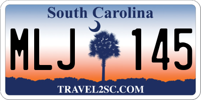 SC license plate MLJ145