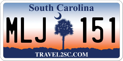 SC license plate MLJ151