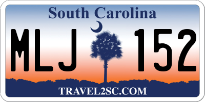 SC license plate MLJ152