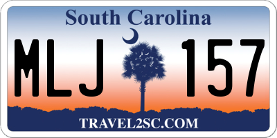 SC license plate MLJ157