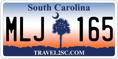 SC license plate MLJ165