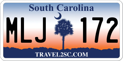 SC license plate MLJ172